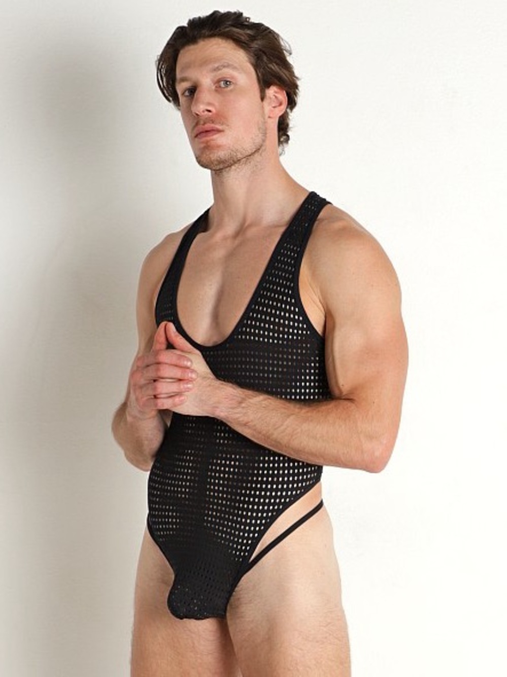 Men’s Thong Bodysuit - Black